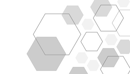 white and blue technology hexagonal abstract background. Abstract Silver hexagon or digital technology background. Vector abstract graphic design banner pattern presentation background web template.