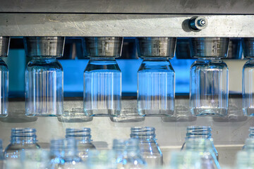 . The wide mount plastic bottle manufacturing process by  injection blow mold machine.