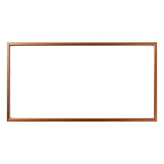 Simple Copper Rectangle Border Transparent Background Isolate Frame Metal