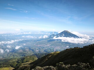Sindoro Volcano take from Sumbing Mount
