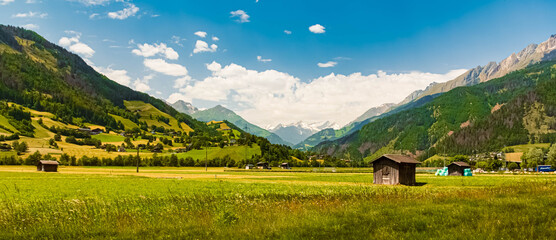 Alpine summer view at Matrei in Osttirol, Lienz, Tyrol, Austria