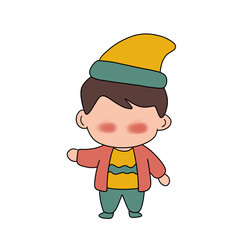 Little Boy With Yellow Hat