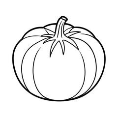 heirloom tomato outline vector on white background