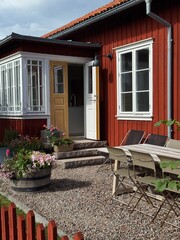 old house with a window