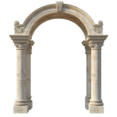 Naklejka premium Stone archway isolated on transparent background