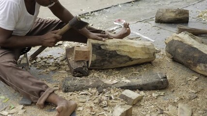 Hands-On Woodworking - Craftsman's Skillful Chisel Work