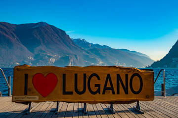 Iconic I Love Lugano Landmark for Tourists