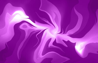 An abstract digital artwork featuring flowing waves of purple and violet light. The smooth gradient and luminous swirls 