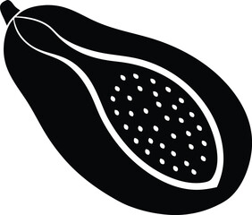 papaya silhouette icon