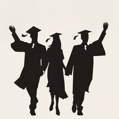 Graduates celebrating academic achievement together