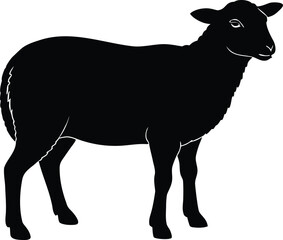 sheep silhouette vector icon