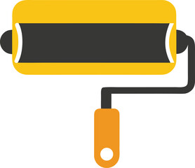 Lint roller icon on white background, cleaning tool illustration, sticky roller graphic, dust remover symbol, household cleaning icon, minimal design for web and print use