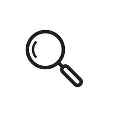 Search magnifying glass flat icon template for apps and websites