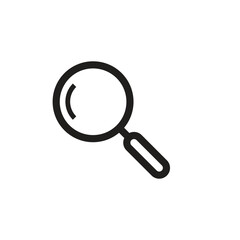 Search magnifying glass flat icon template for apps and websites