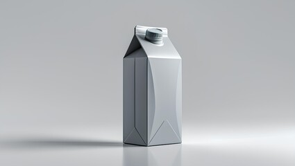  a tall  unbranded beverage carton with a classic gable top design. 