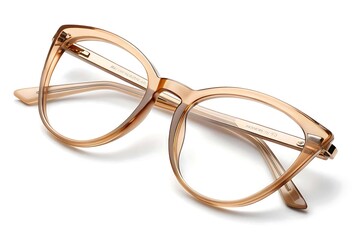 Retro cat eye eyeglasses isolated on white background