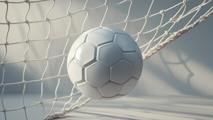 a classic soccer ball speeding toward the net 