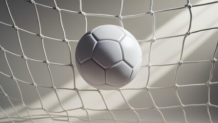a classic soccer ball speeding toward the net