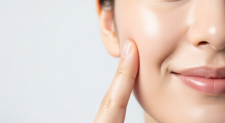 透明感のある肌を持つ日本人女性のスキンケア｜Asian Beauty Skincare Portrait