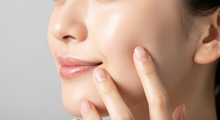 透明感のある肌を持つ日本人女性のスキンケア｜Asian Beauty Skincare Portrait