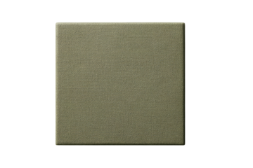 Square, muted olive-green surface.  Flat, textured panel