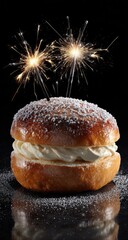 Festive bun with sparklers (2)