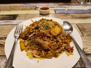 Indonesian Fried Rice with sambal