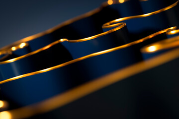 Elegant 3D wave ribbon on dark background