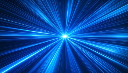 Abstract radial blue light burst