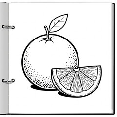 black and white vector images of various fruits
