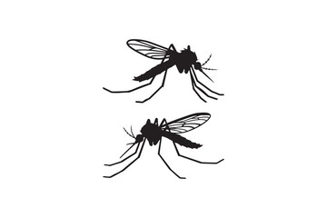 Mosquito Silhouette Vector Design Black Mosquito Insect Silhouette Art