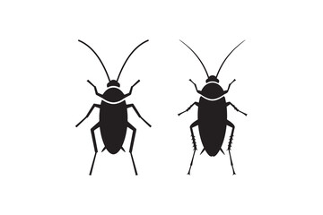 Cockroach Silhouette Vector Insect Design
