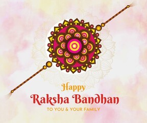Yellow and Pink Raksha Bandhan Social Media Graphic 