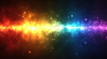 Fototapeta premium Cosmic rainbow nebula