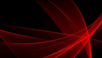 Abstract red curves on black background (1)
