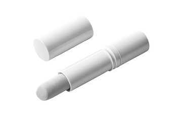 White cosmetic stick with applicator. 