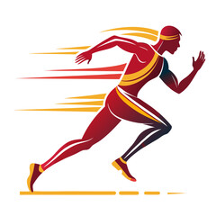 Obraz premium running man silhouette