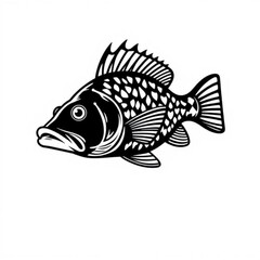Nile Perch Animal Icon - Black