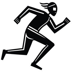 A simple running icon with a person in motion. 