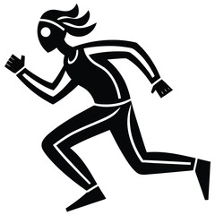 A simple running icon with a person in motion. 