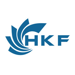 Fototapeta premium HKF letter design. HKF letter technology logo design on a white background. HKF Monogram logo design for an entrepreneur and business