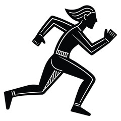 A simple running icon with a person in motion. 