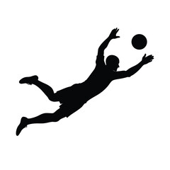 silhouette vector Overhead Bicycle Kick Silhouette &ndash; Football Player Mid-Air Action Vector