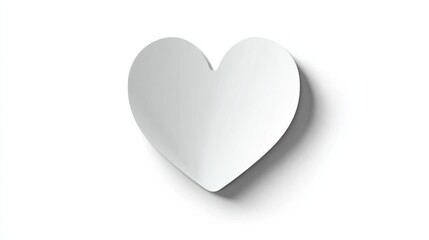 Heart-Shaped Mirror on White Background for Home Decoration