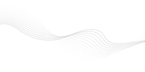 Elegant Abstract Grey Wave Lines on Transparent Background – Futuristic Vector Design for Technology, Data Science, and Digital Interface Projects
