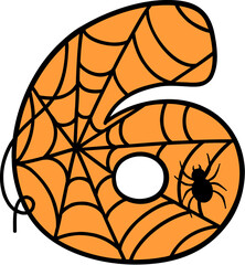 Spider Web Style Letter 6