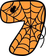 Spider Web Style Letter 7
