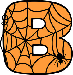 Spider Web Style Letter B