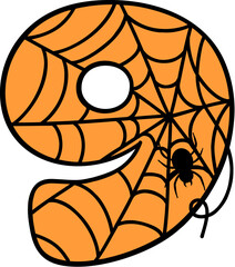Spider Web Style Letter 9