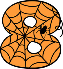 Spider Web Style Letter 8